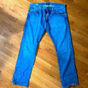 Mens Polo By Ralph Lauren Blue Slim Straight Jeans in size 36x32
